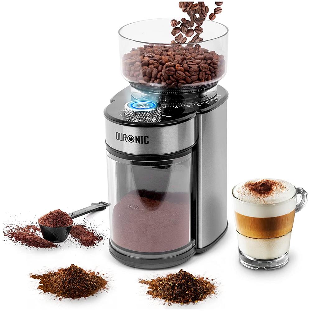 Bg200 Macinacaffè Elettrico Con Cono | Macinino Per Caffè 200w | 35 Opzioni Di Macinatura | Contenitore Per Chicchi 200g | Contenitore Caffè 120g | Incluso Misurino Con Pennello Per Pulizia - Foto 1