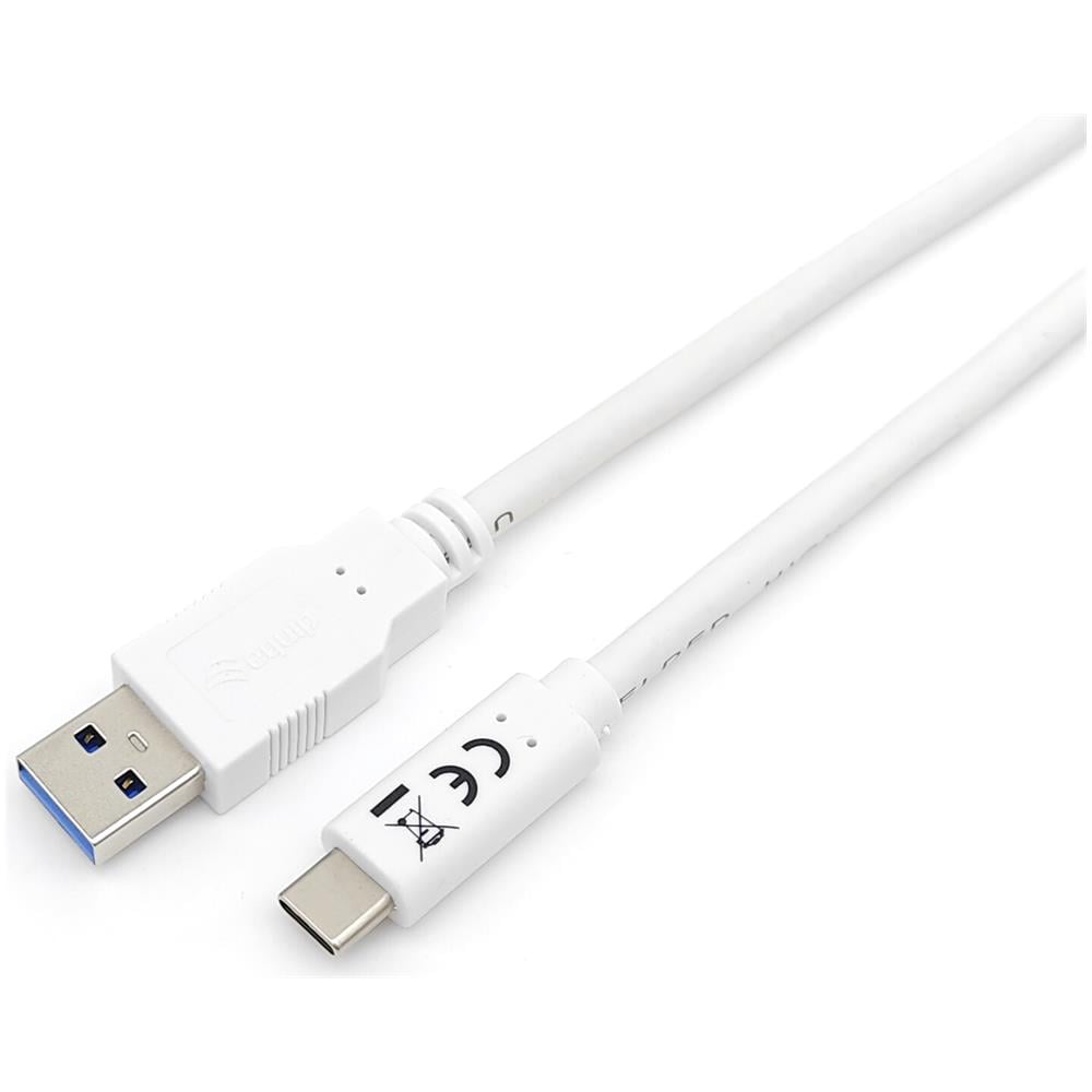 128363 cavo USB 1 m USB 3.2 Gen 1 (3.1 Gen 1) USB A USB C Bianco - Foto 1