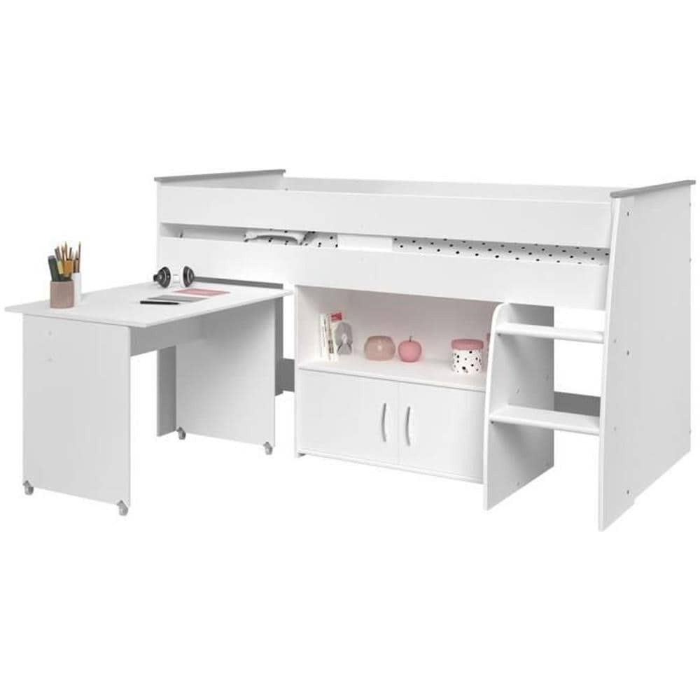 Decorazioni Bianche A Letto Combinato Per Bambini 90 X 200 Cm - Molla Inclusa Inclusa - Foto 1