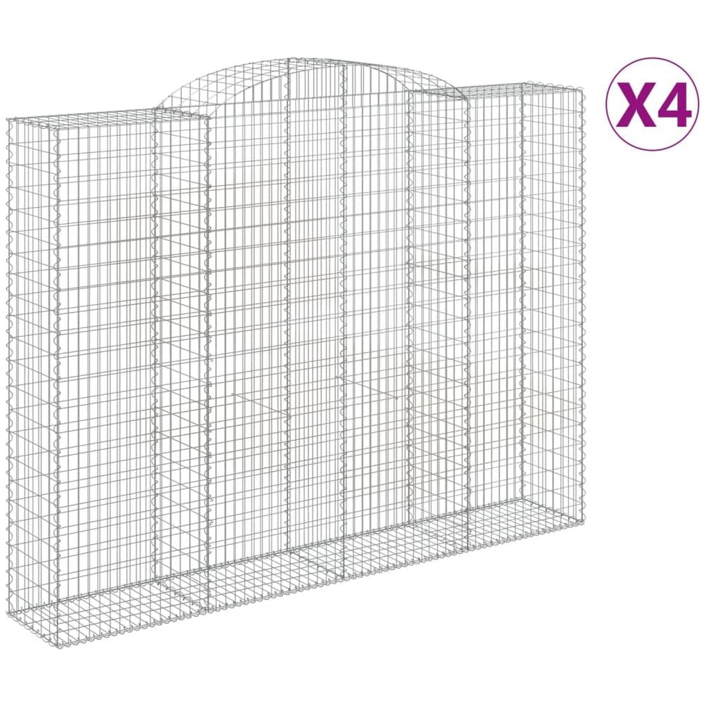 Cesti Gabbioni Ad Arco 4 Pz 300x50x220/240 Cm Ferro Zincato - Foto 2