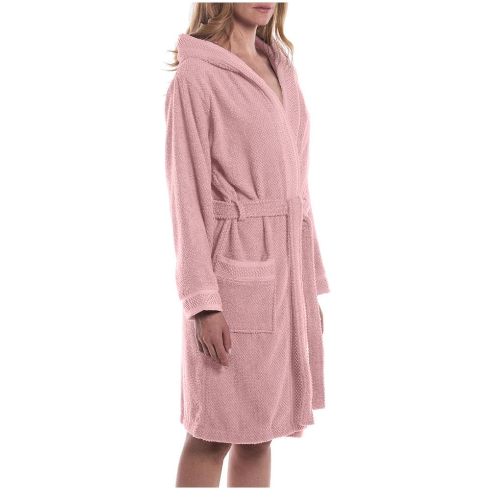 Accappatoio Con Cappuccio Spugnissima Gim In Cotone Colore Rosa Misura S - Foto 2