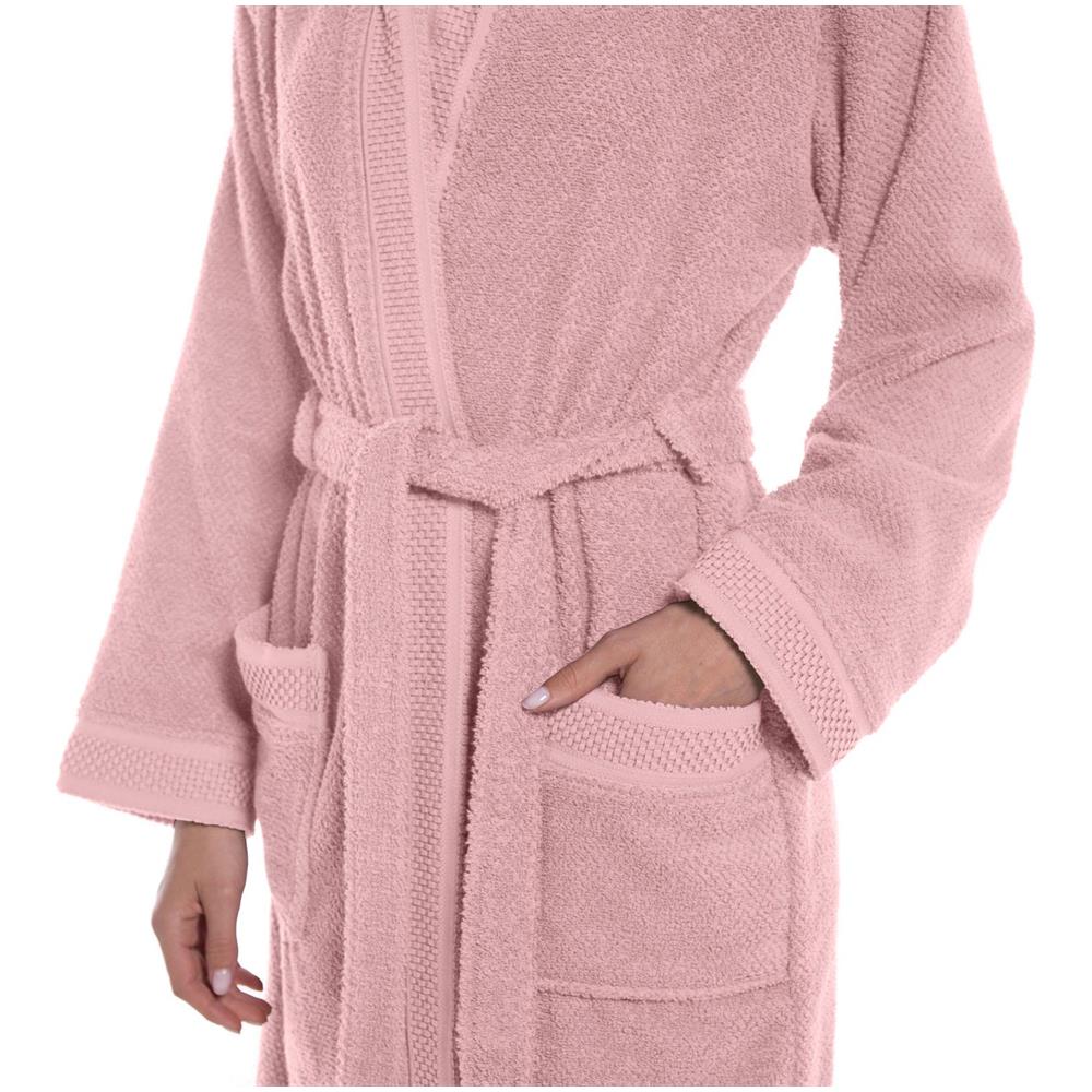 Accappatoio Con Cappuccio Spugnissima Gim In Cotone Colore Rosa Misura S - Foto 3