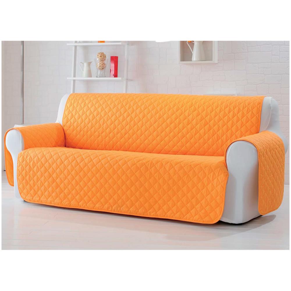 Copridivano Genius Natural Double Face Poltrona Ocra-arancione - Foto 2