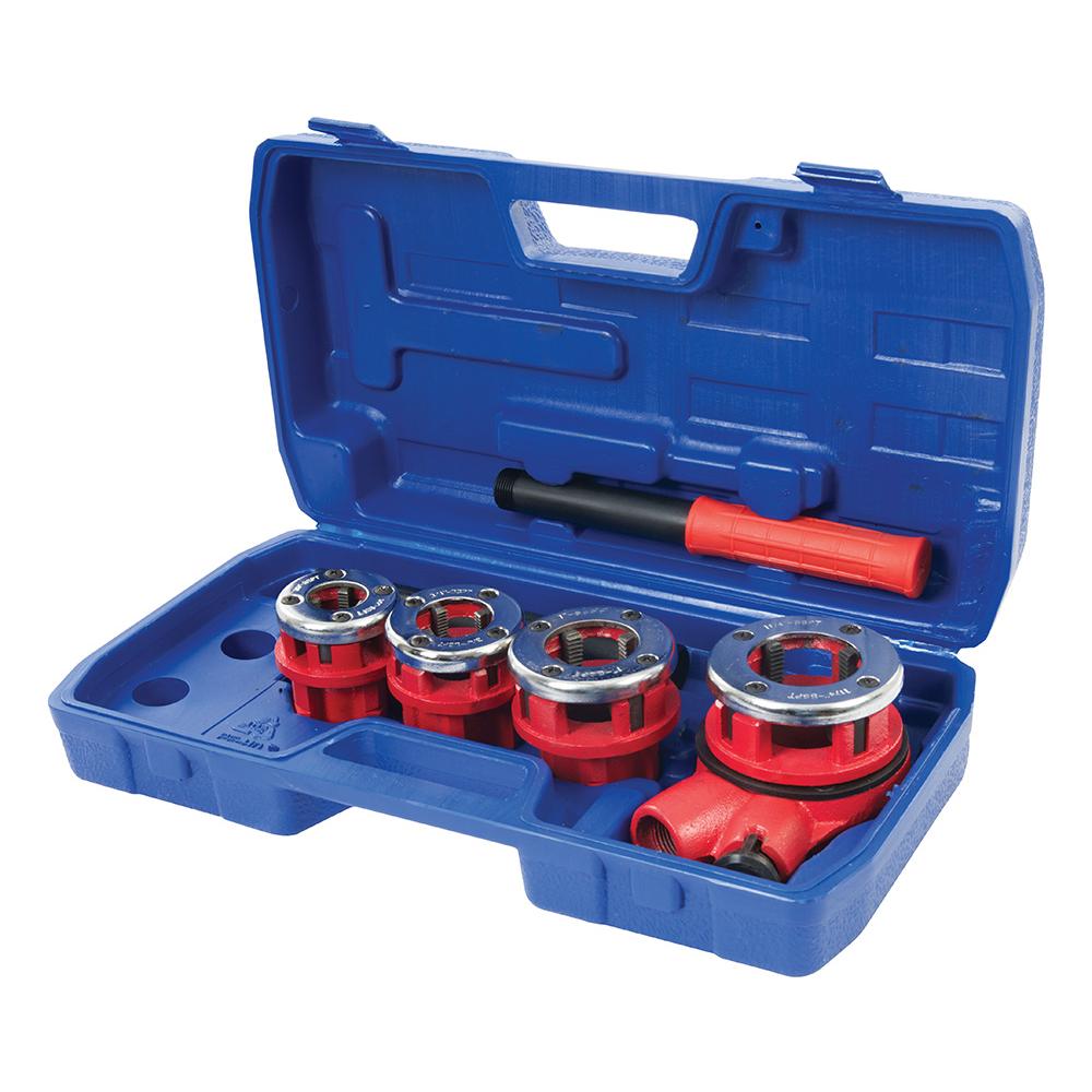868556 Kit Di Filiere Per Tubi 5 P. zi 1/2, 3/4, 1'' E 1 1/4'' Bspt - Foto 1