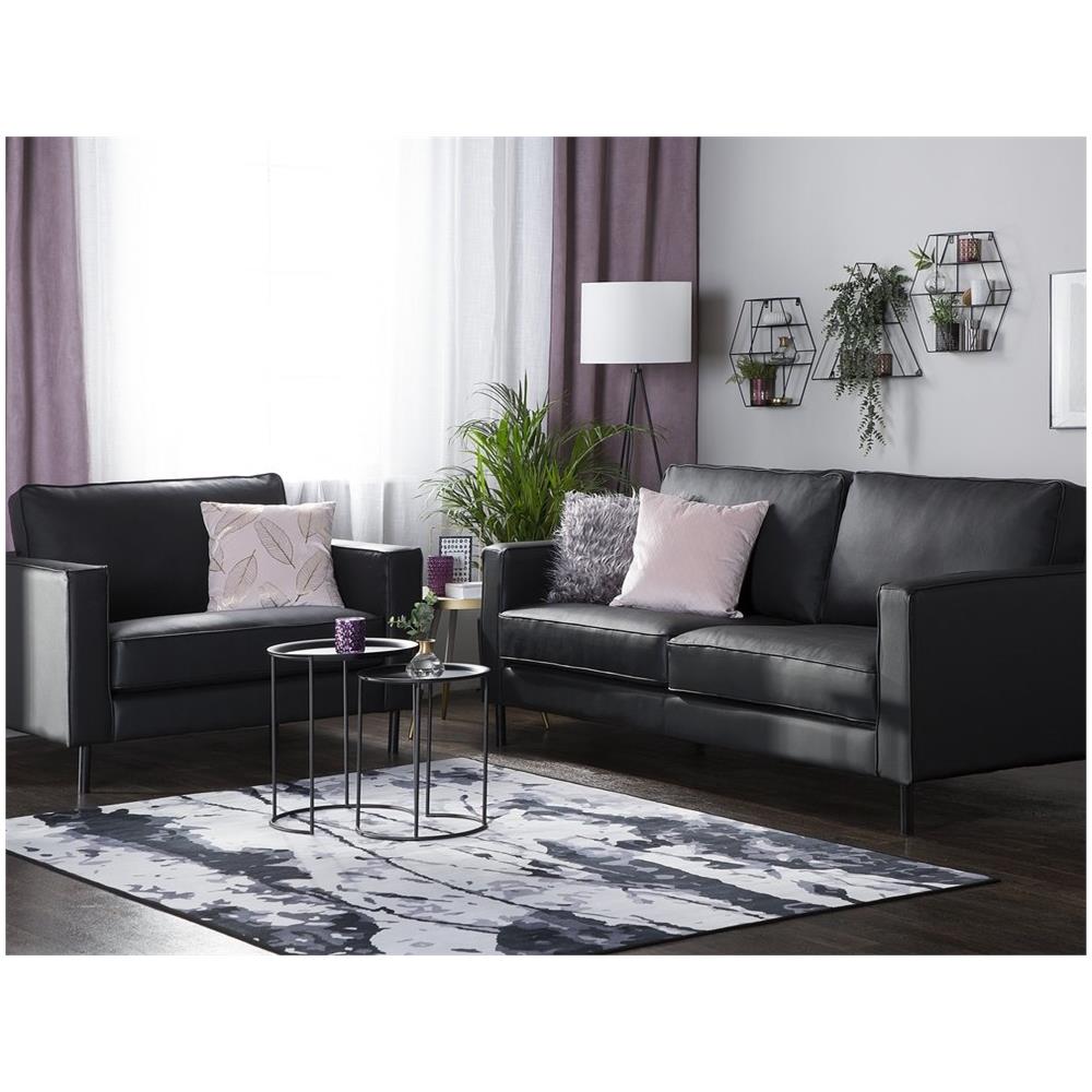 Divano In Pelle Nera Savalen - Foto 2