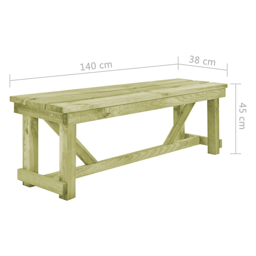 Panchina da Giardino 140 cm in Legno di Pino Impregnato - Foto 4