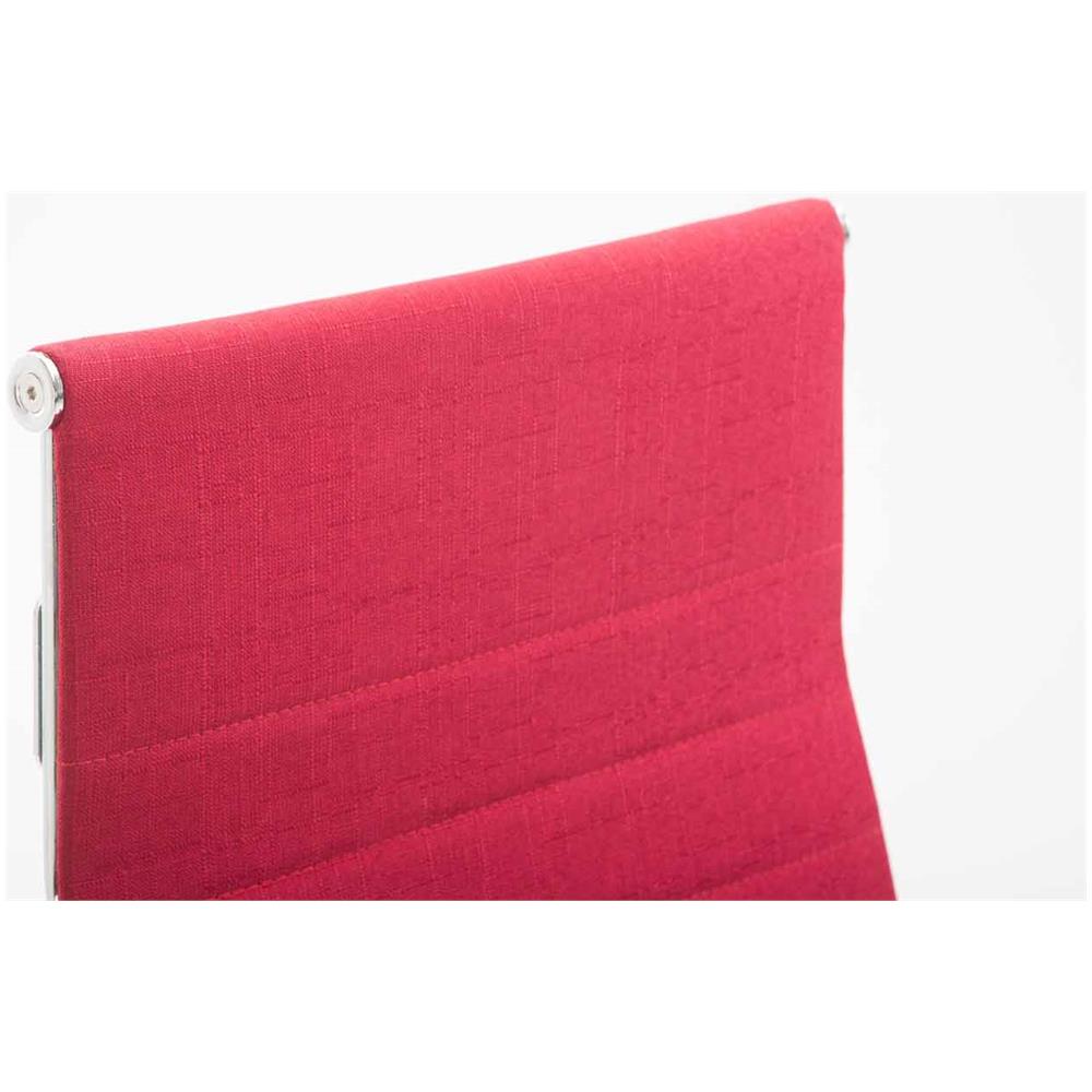 Sedia Ufficio Girevole Kolumbus in Tessuto I Sedia Scrivania Ergonomica con Alto Schienale I Sedia Studio Regolabile con Braccioli Rosso - Foto 5