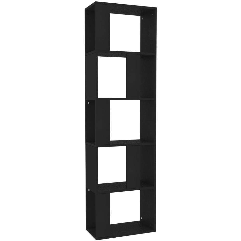 Libreria /Divisorio Nero 45x24x159 cm in Legno Multistrato - Foto 2