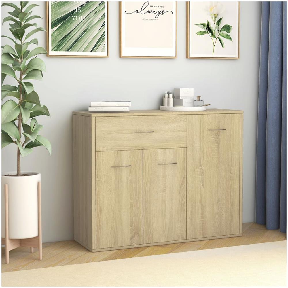 Credenza Rovere Sonoma 88x30x70 cm in Legno Multistrato - Foto 1