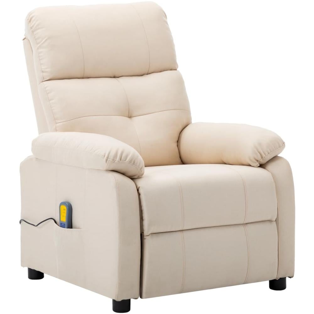 Poltrona Massaggiante Crema in Tessuto - Foto 1
