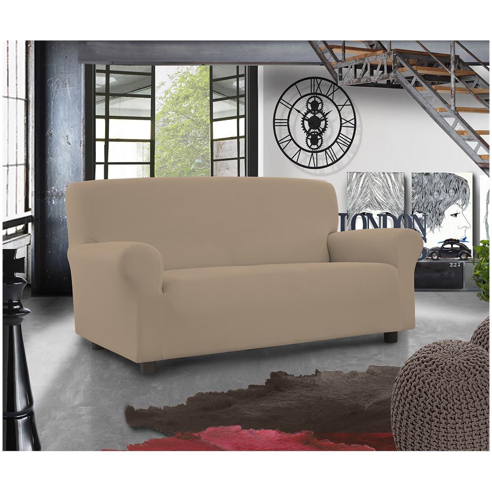 Copridivano Elastico Subito Fatto Made In Italy - 1 Posto Estensibile Da 85 A 100 Cm Crema - Foto 1