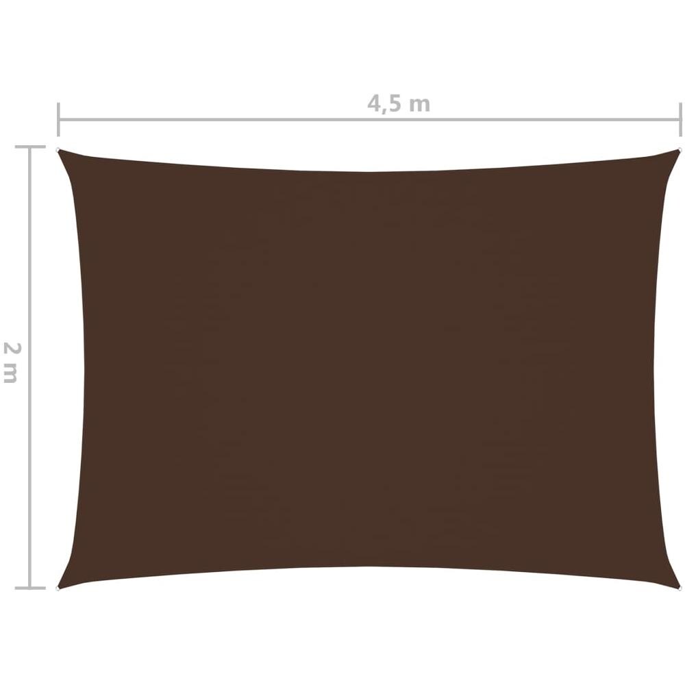 Parasole a Vela Oxford Rettangolare 2x4,5 m Marrone - Foto 6