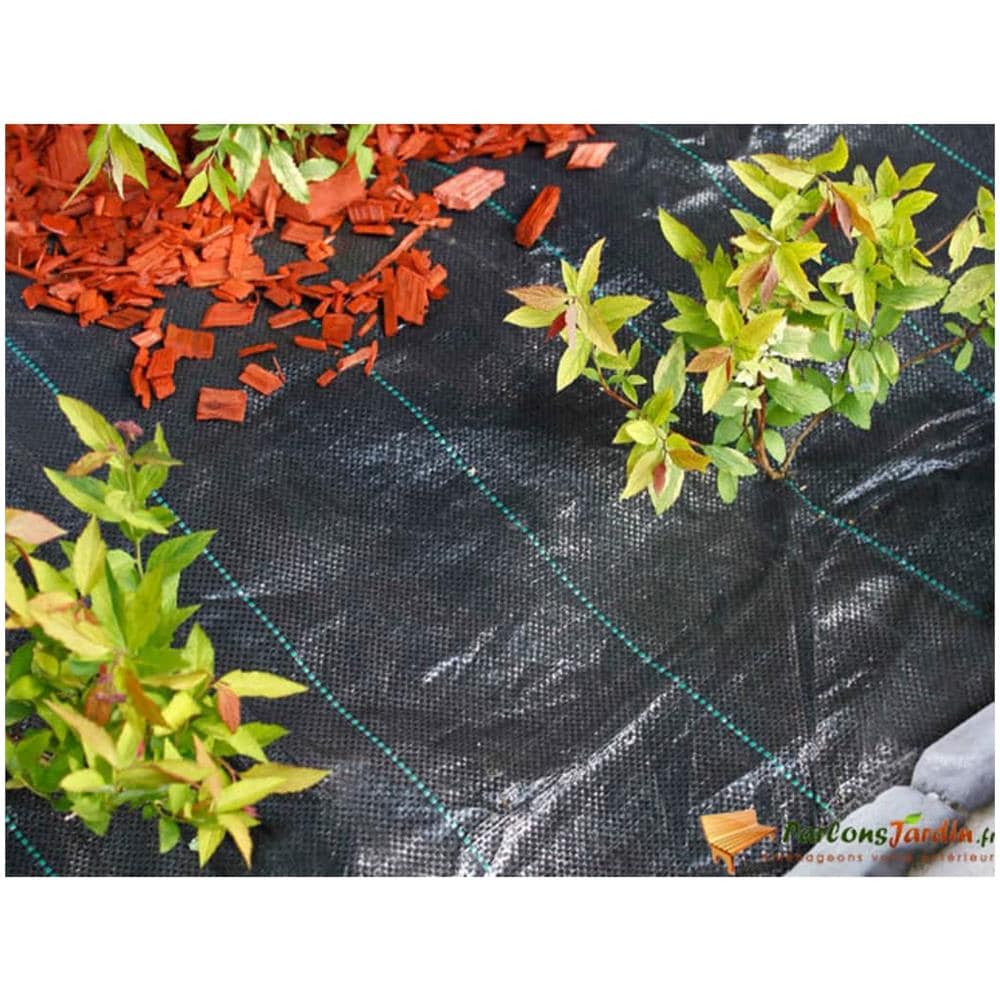 Tela Per Pacciamatura Paesaggistica - Tessuto In Polipropilene - 100 G / M² - 1 X 50 M - Nero - Foto 2
