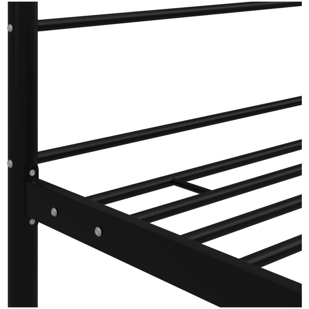Letto A Baldacchino Nero In Metallo 200x200 Cm - Foto 4