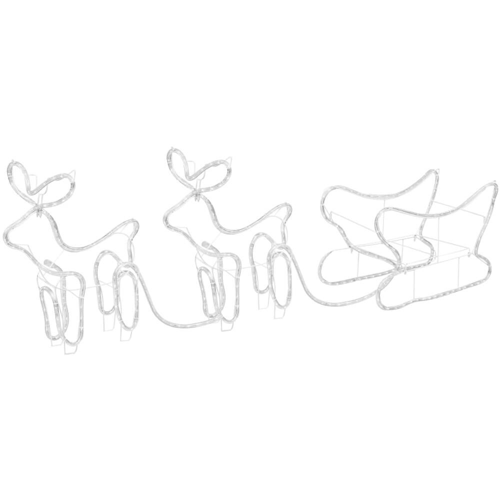 Renne e Slitta Decorazione Natalizia per Esterni 576 LED - Foto 8