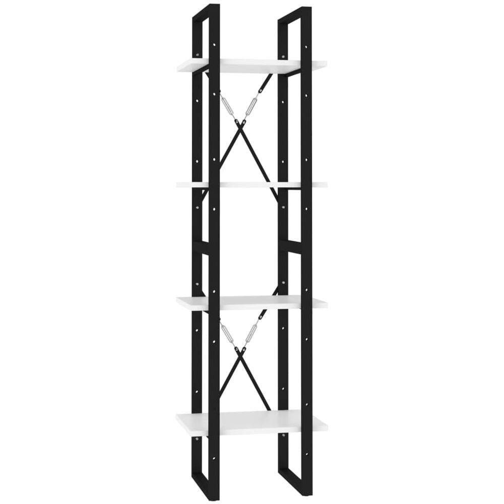 Libreria a 4 Ripiani Bianca 40x30x140 cm in Legno Multistrato - Foto 2