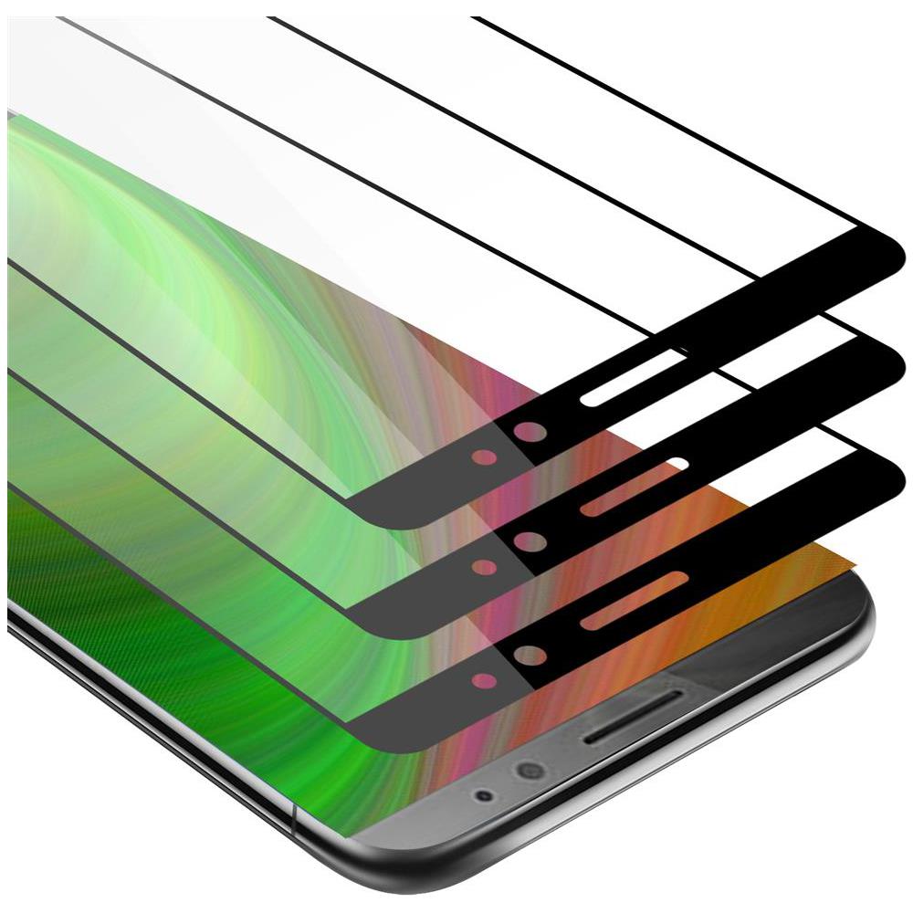 3x Pellicola Armatura A Schermo Intero Compatibile Con Huawei Mate 8 In Trasparente Con Nero - 3x Vetro Temperato (tempered) Di Protezione Del Display In Durezza 9h Con 3d Touch - Foto 1