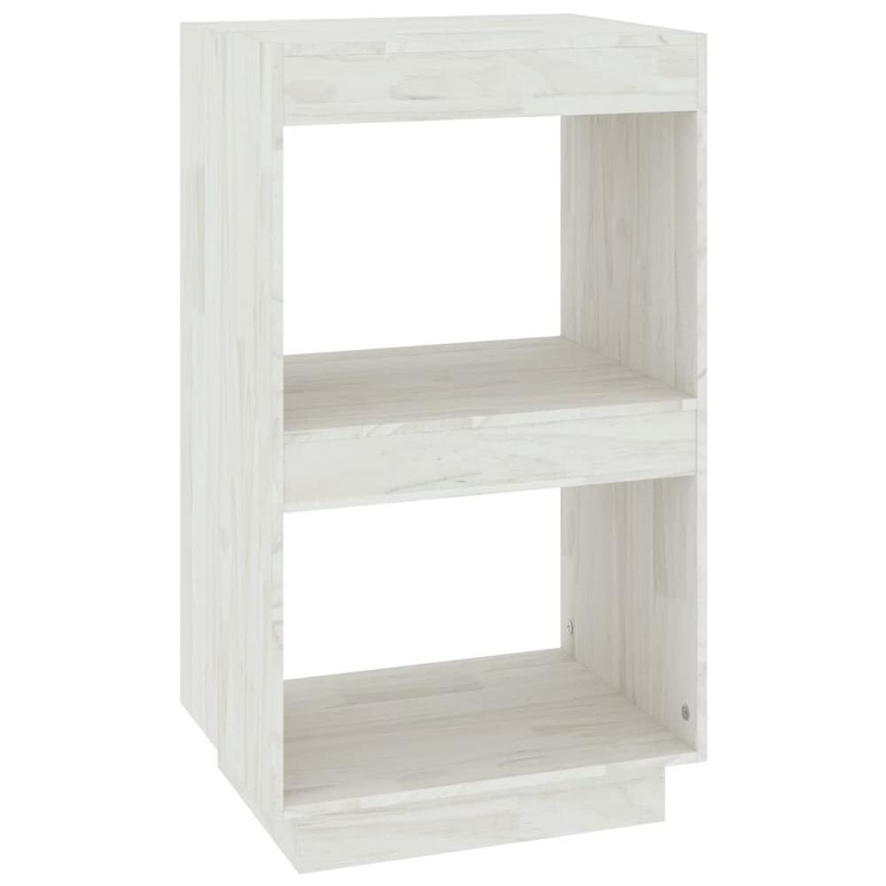 Libreria Bianca 40x35x71 Cm In Legno Massello Di Pino - Foto 2