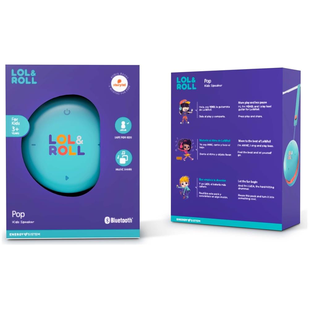 Altoparlante Portatile Bluetooth Per I Bambini Energy Sistem Lol&roll Pop Kids Speaker, Detachable Lanyard - Foto 5