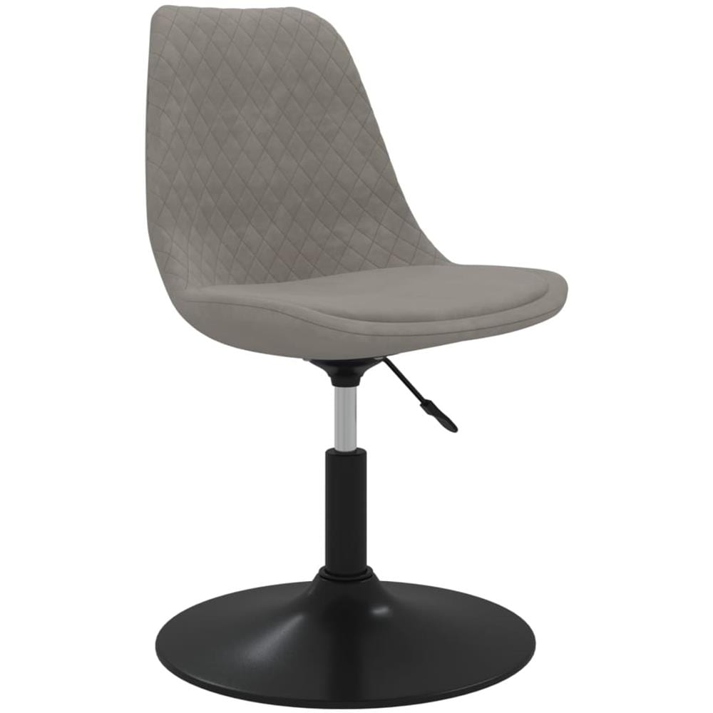 Sedie Da Pranzo Girevoli 4 Pz Grigio Chiaro In Velluto - Foto 3