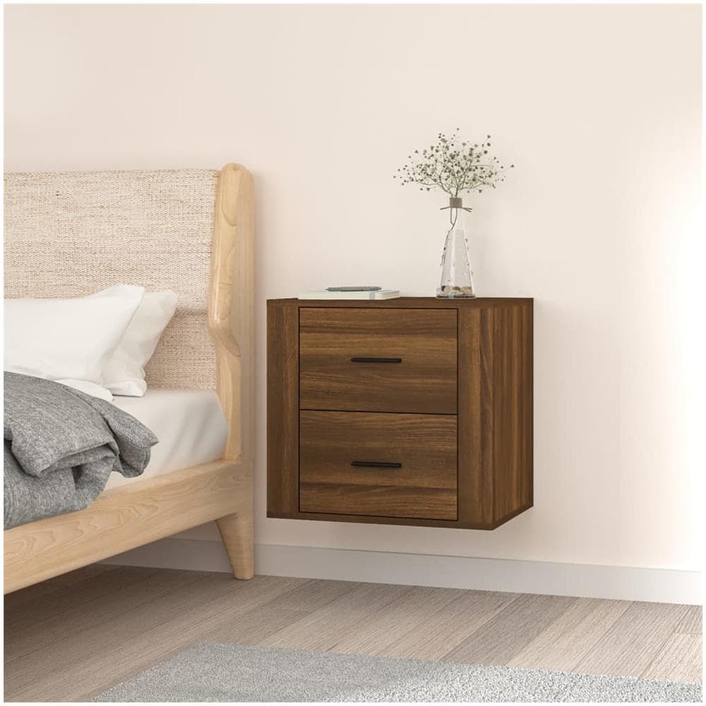 Comodino A Muro Rovere Marrone 50x36x47 Cm - Foto 1