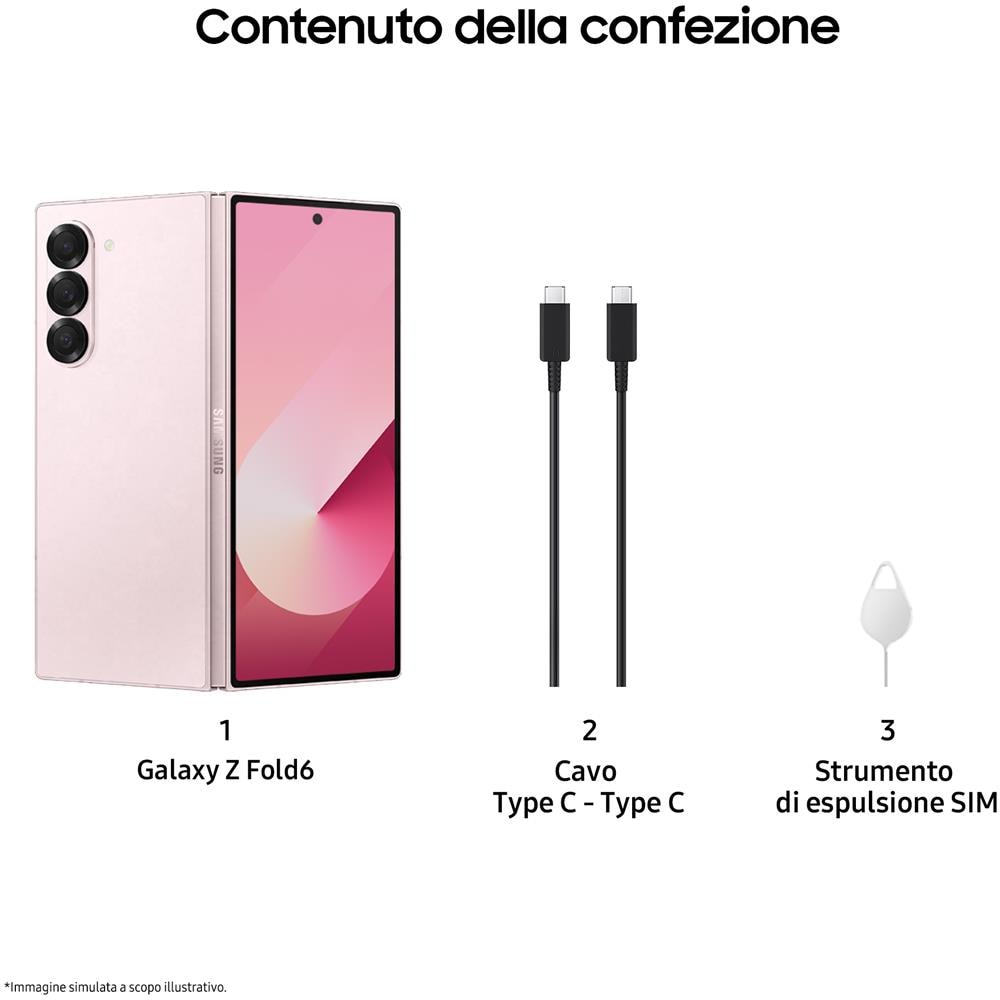Galaxy Z Fold6 5G AI 512GB 12GB Ram Display 6,3" / 7,6" Dynamic AMOLED 2X 4400 mAh Pink Italia - Foto 9
