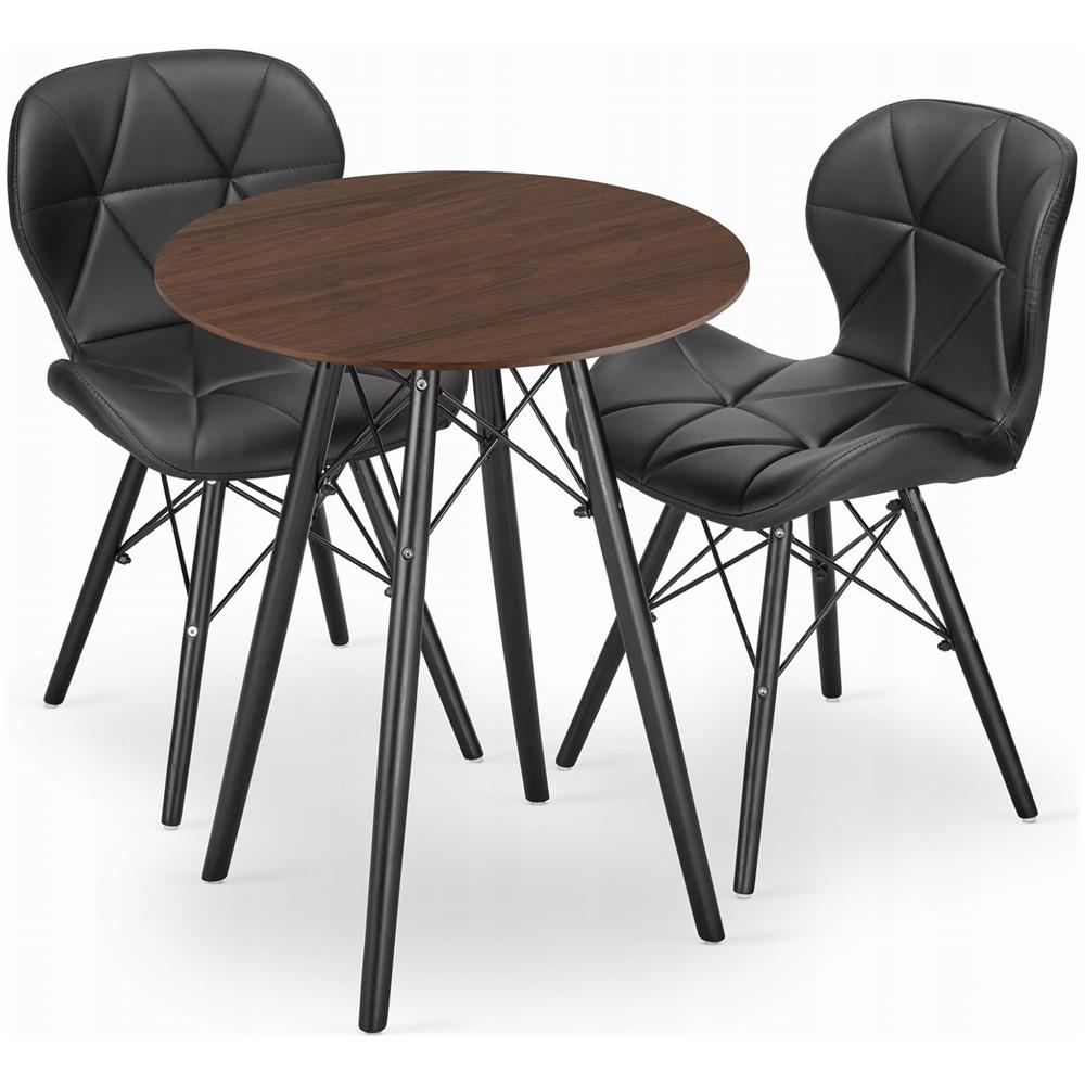 Set da tavolo KOVA 60 in frassino, design moderno, rotondo, per sala da pranzo x2 - Foto 1