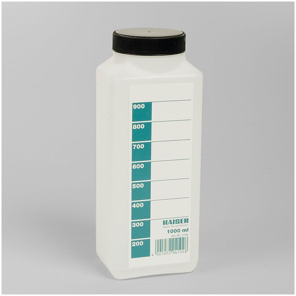 Bottiglia Chimica con Tappo a Vite e Campo Etichetta Bianco Polietilene 1000 ml 4192 - Foto 1