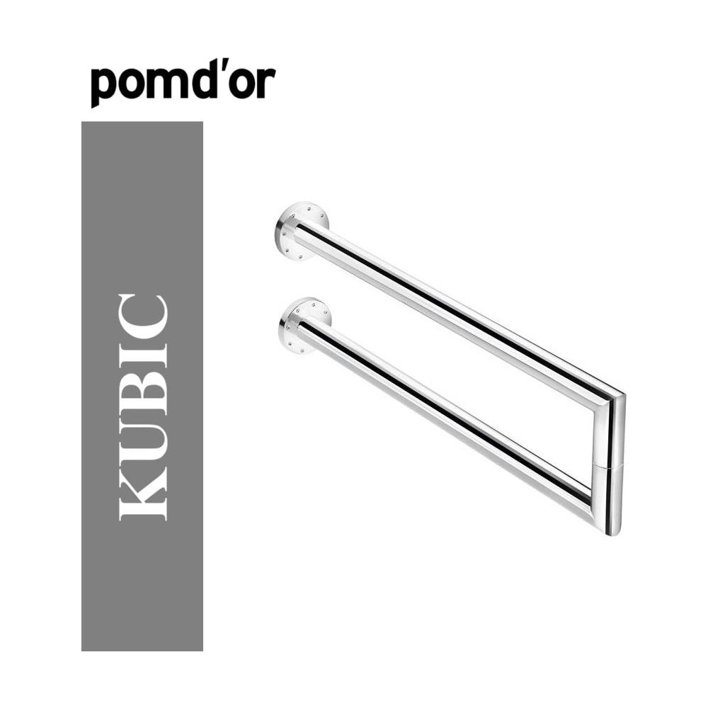 Porta Salviette A Sbalzo Kubic 361401 Doppio Cromo - 40 Cm Cromo - Foto 1