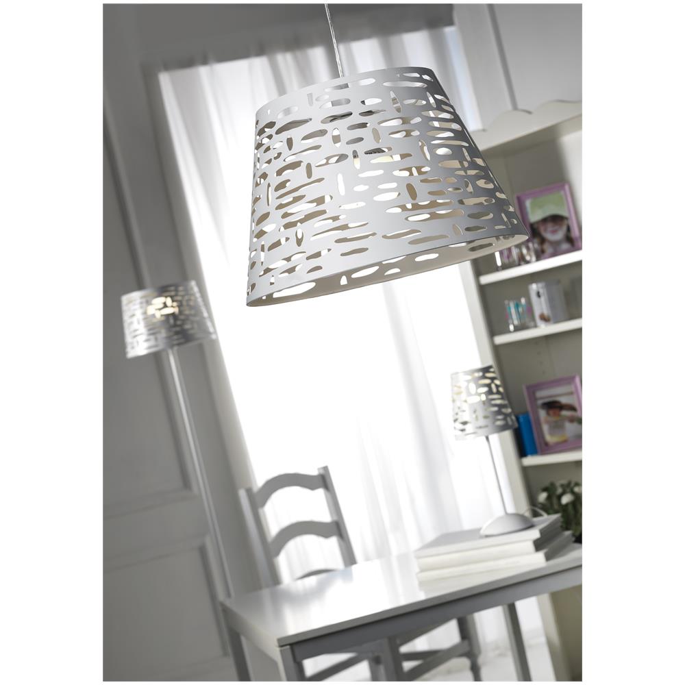 Lampada A Sospensione In Metallo Bianco Con Decorazione Taglio Laser - Foto 3