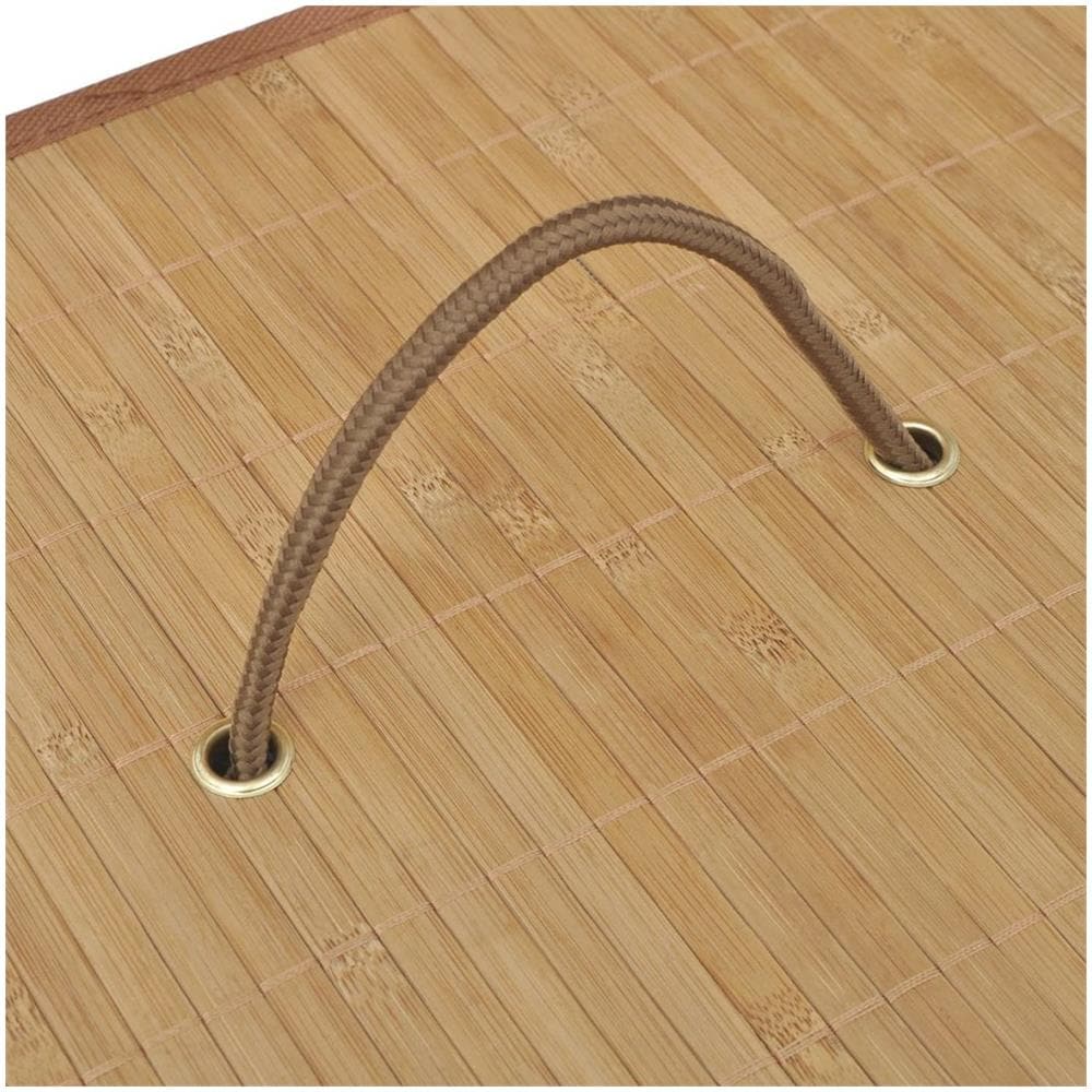 Cesto Portabiancheria In Bambù Rettangolare Colore Naturale - Foto 6