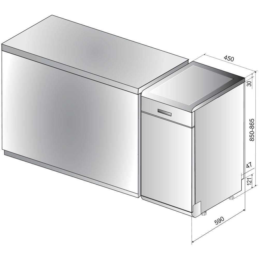 Lavastoviglie HSFC 3T127 C Capacità 10 Coperti Classe E Colore Bianco - Foto 4