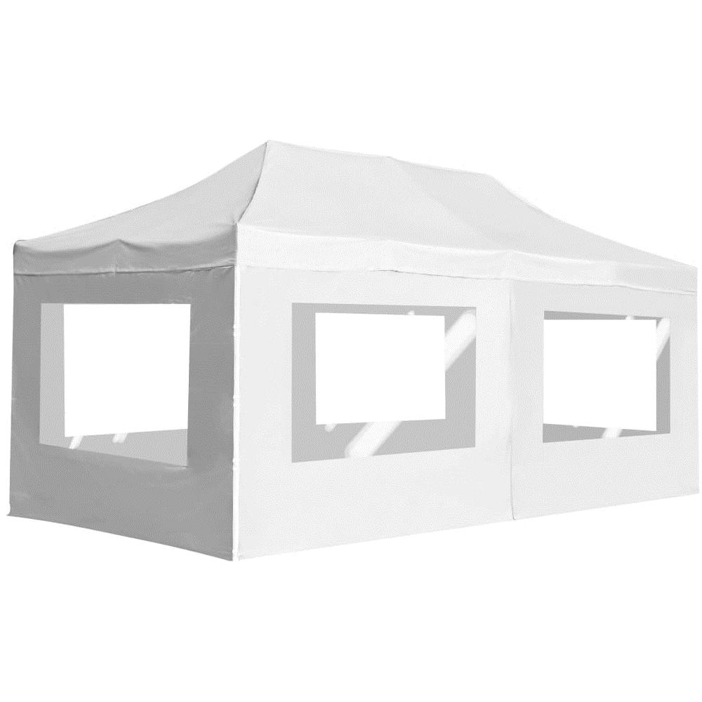 Gazebo Professionale Pieghevole Alluminio e Pareti 6x3m Bianco - Foto 1