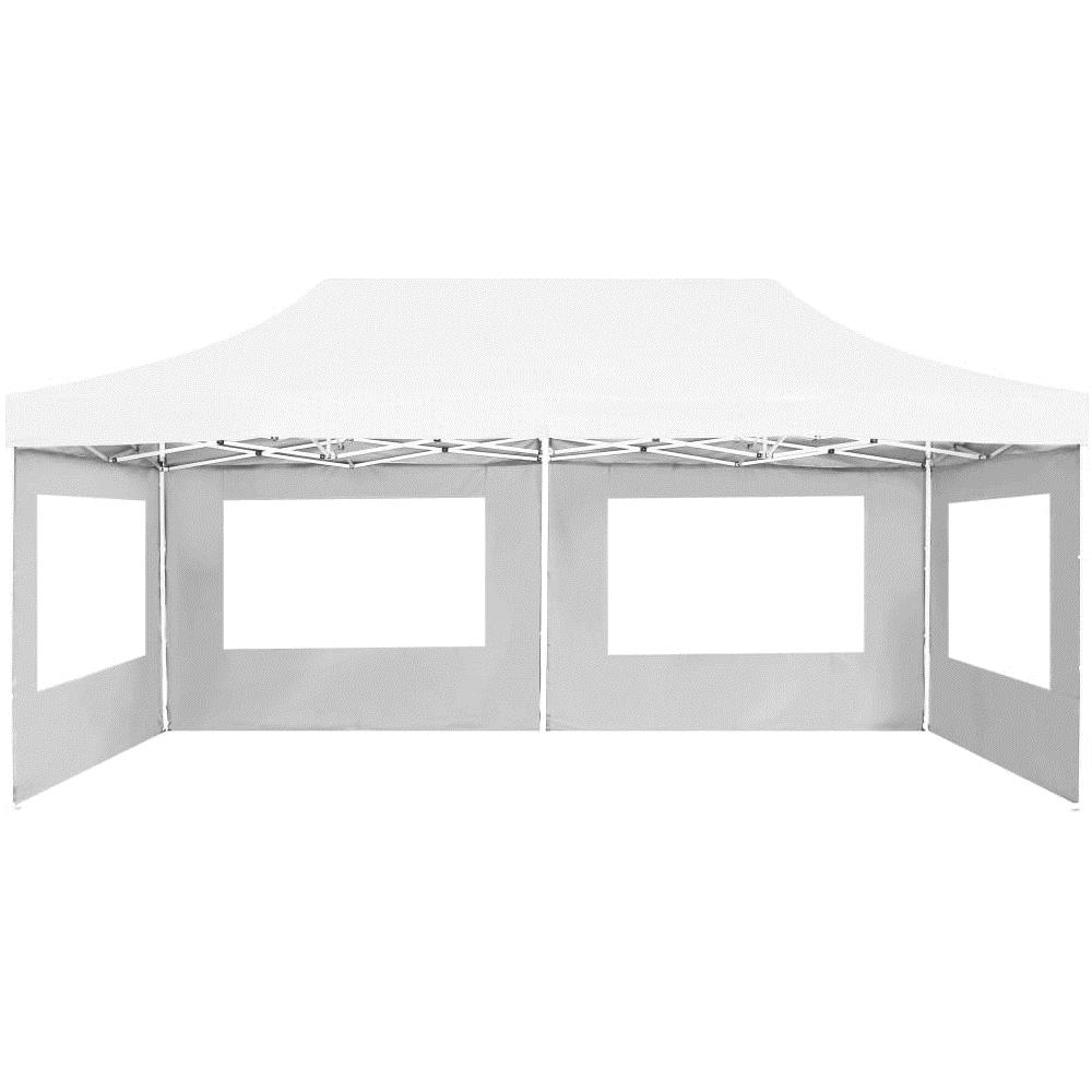 Gazebo Professionale Pieghevole Alluminio e Pareti 6x3m Bianco - Foto 7