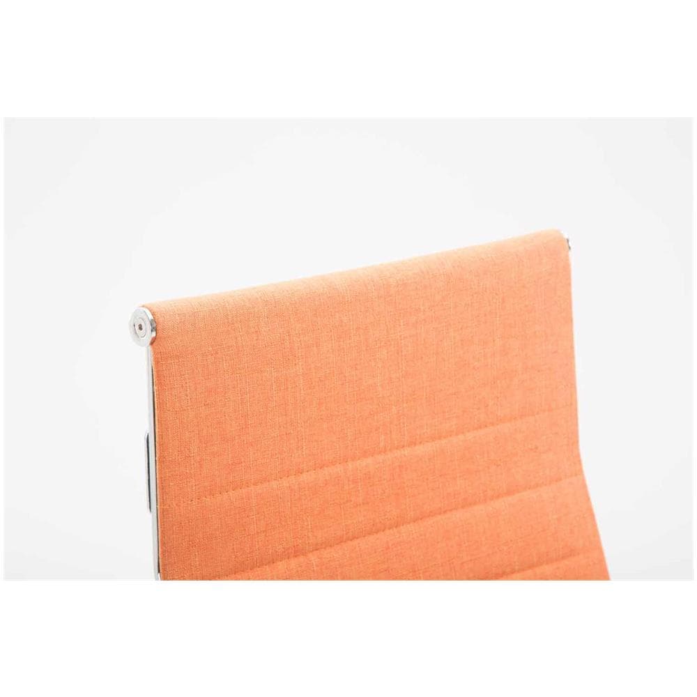 Sedia Ufficio Girevole Kolumbus in Tessuto I Sedia Scrivania Ergonomica con Alto Schienale I Sedia Studio Regolabile con Braccioli Arancione - Foto 5