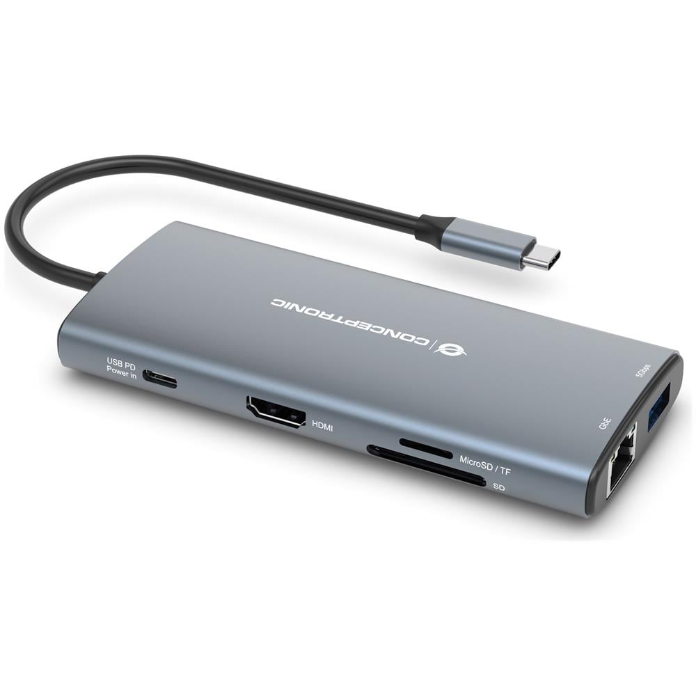 DONN06G replicatore di porte e docking station per laptop Cablato USB 3.2 Gen 1 (3.1 Gen 1) Type-C Grigio - Foto 2