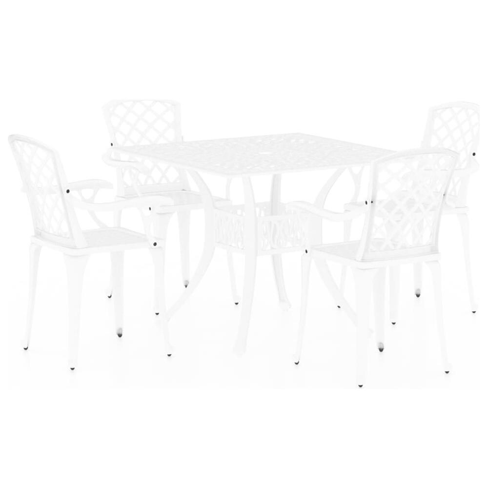 Set Da Bistrot 5 Pz In Alluminio Pressofuso Bianco - Foto 2