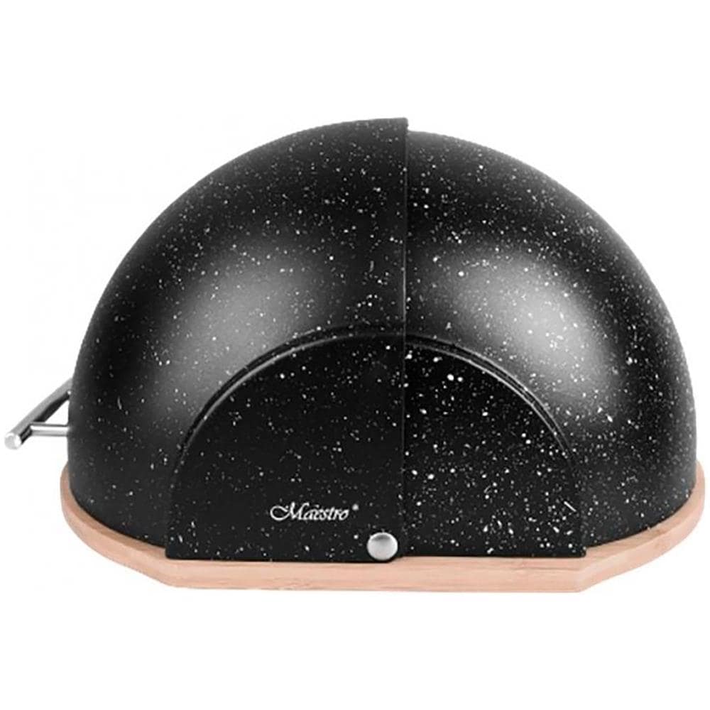 Mr-1678-g Portapane, Coperchio Scorrevole, Design Moderno, Bread Box Nero - Foto 1