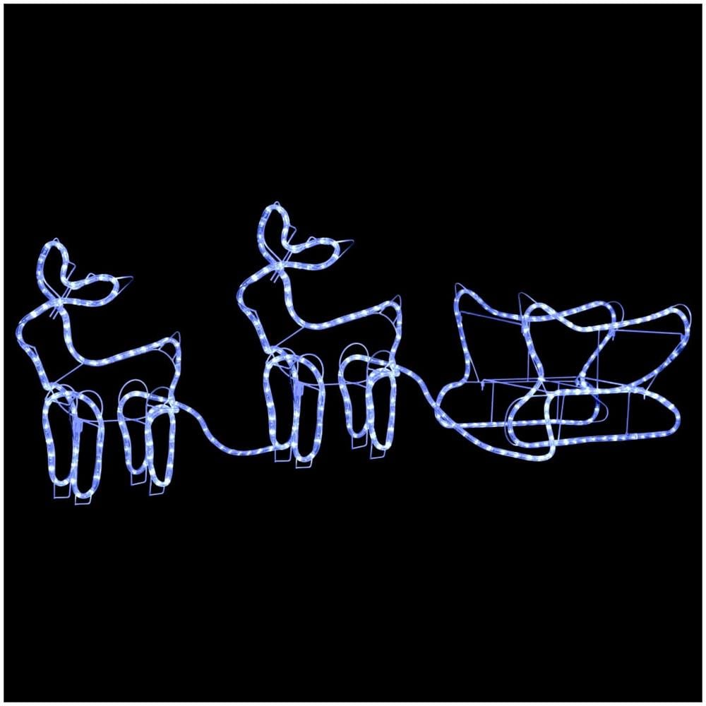 Renne e Slitta Decorazione Natalizia per Esterni 576 LED - Foto 1