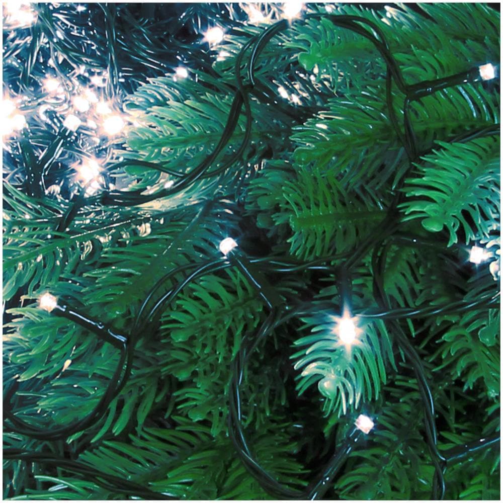 Catena Luci Di Natale 480 Led 36 M Bianco Freddo Decorazione Da Interno / esterno - Foto 7