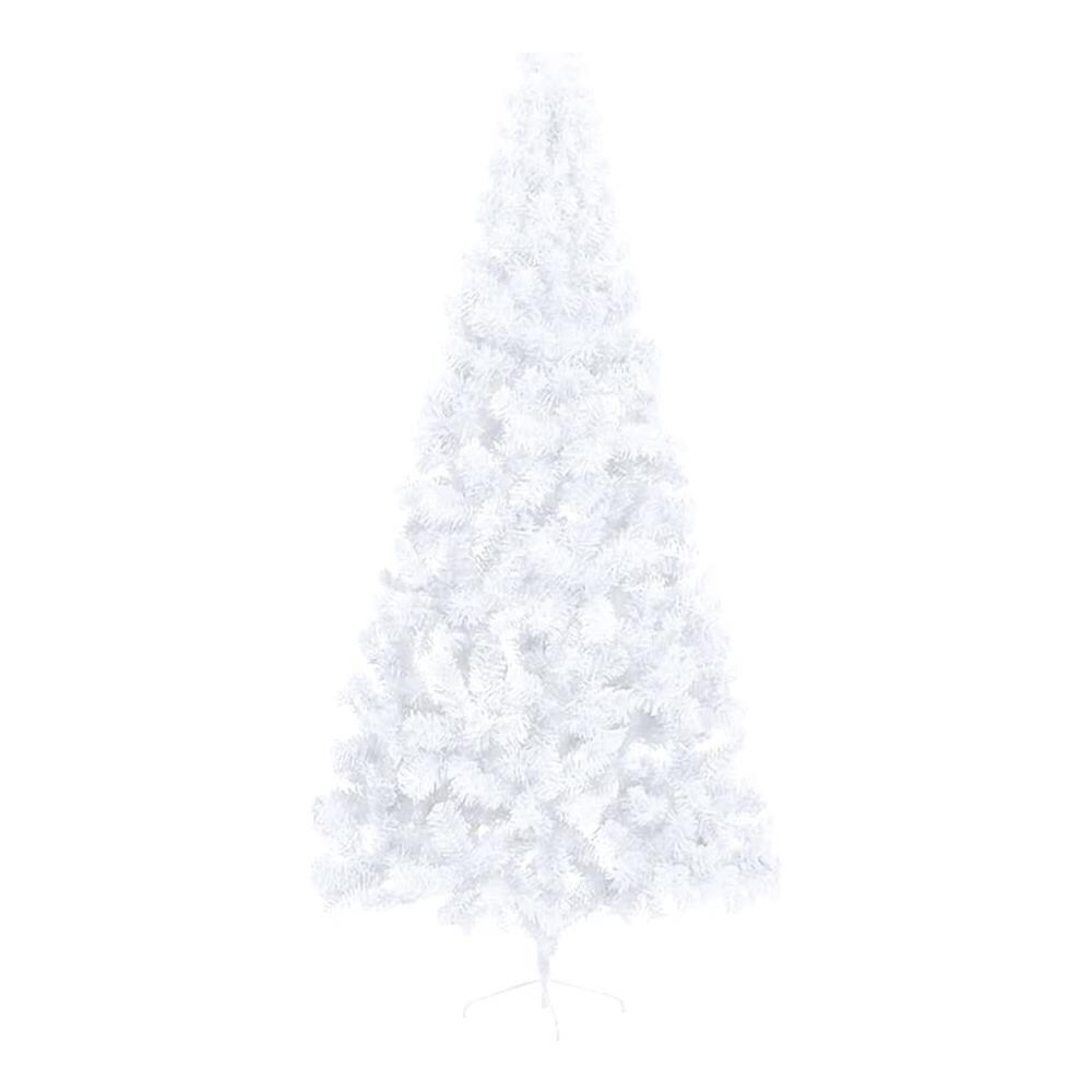 Albero di Natale Artificiale Metà con Supporto Bianco 240cm PVC - Foto 3