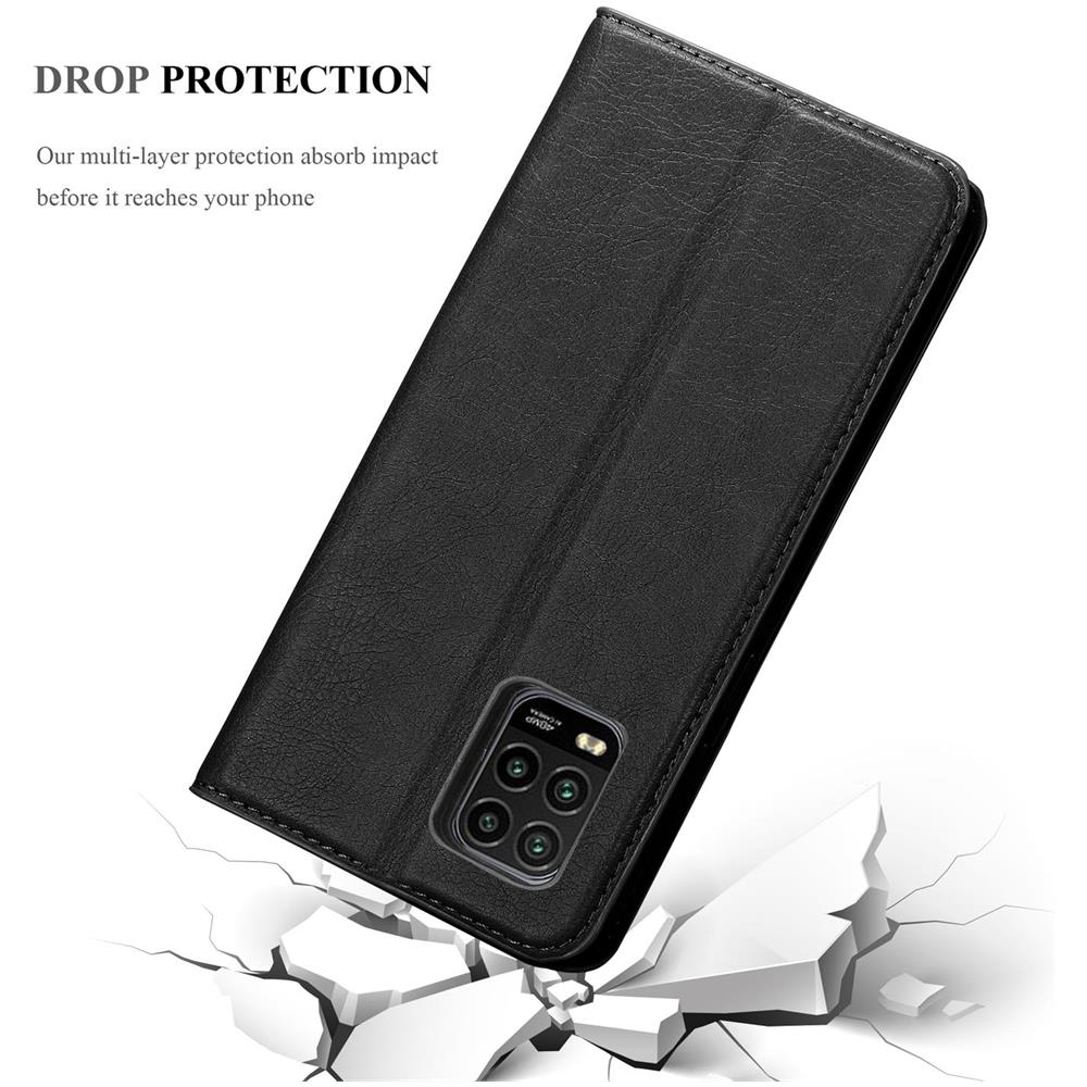 Custodia Compatibile Con Xiaomi Mi 10 Lite In Nero Di Notte - Coperchio Protettiva Con Chiusura Magnetica, Funzione Stand E Tasca Per Le Carte - Foto 8
