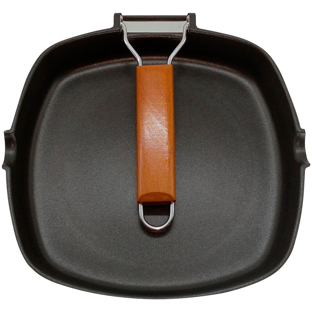 Bistecchiera con Dimensioni 24x24 cm Antiaderente Senza PFOA Colore Nero  - Foto 2