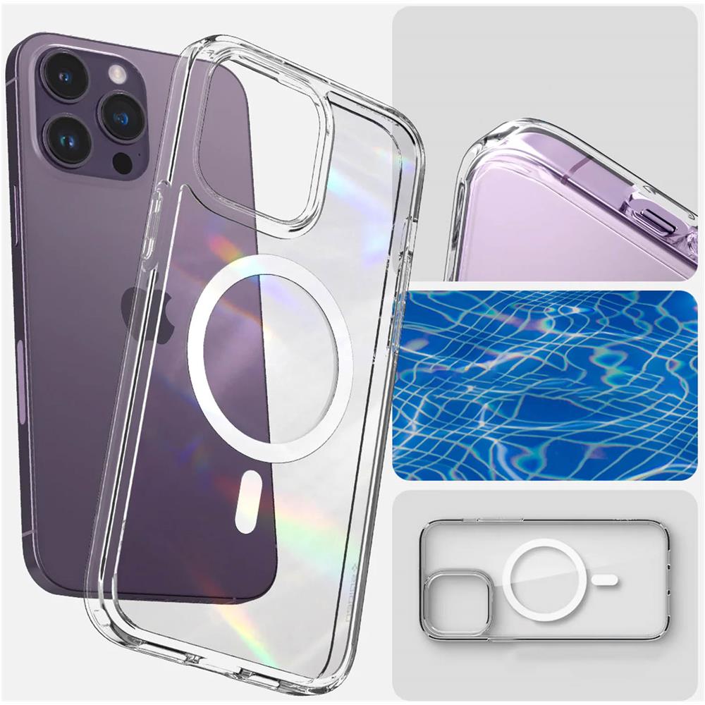 Cover Ibrida Iphone 14 Pro Max Compatibile Magsafe Spigen Ultra Hybrid Magfit - Foto 2