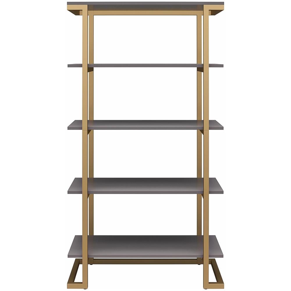 Camila Libreria A 5 Ripiani In Mdf Grigio Grafite - Foto 2