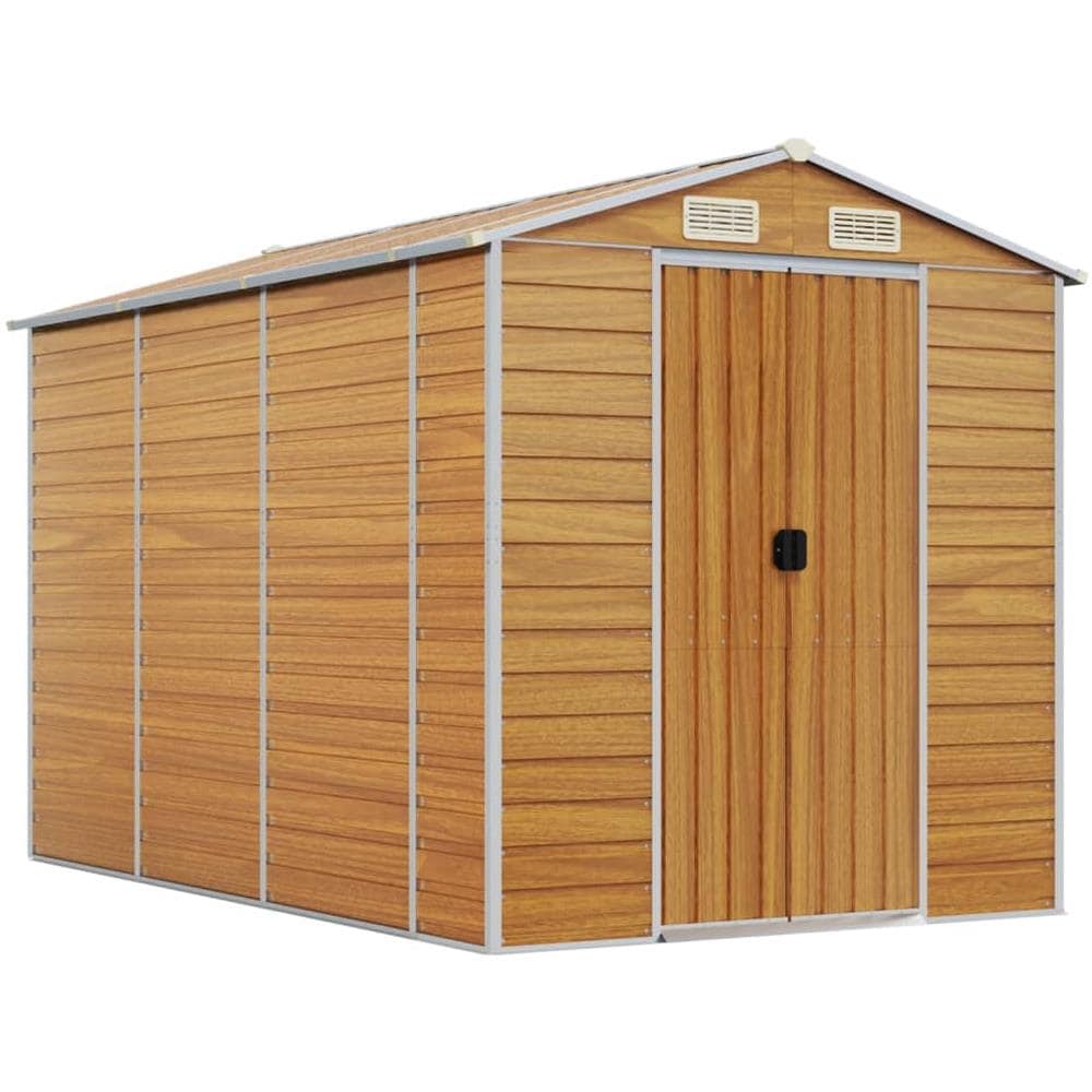 Capanno Giardino Marrone Chiaro 191x300x198cm Acciaio Zincato - Foto 2