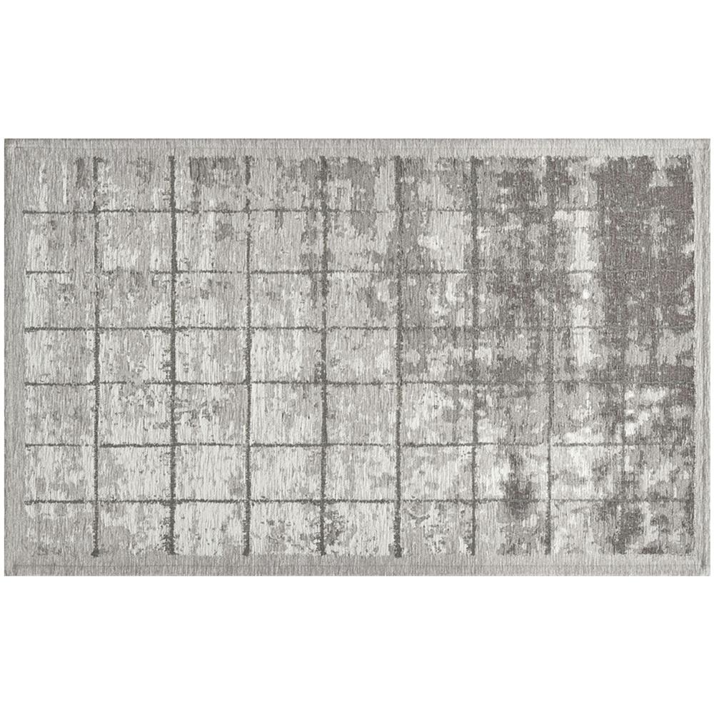Tappeto Velour Antiscivolo Da Camera E Salotto Disegno Urano Argento By Suardi 65x110 cm(Set 2 tappeti) Argento - Foto 1