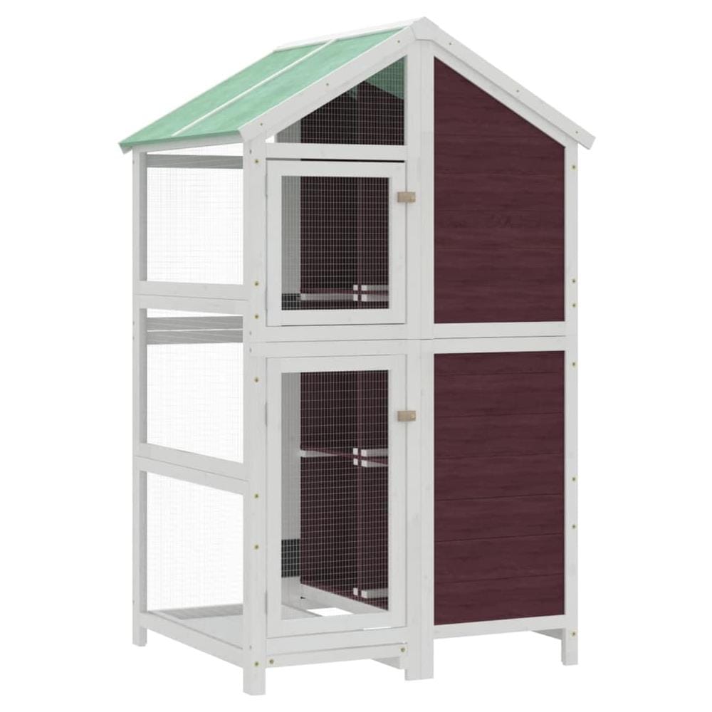 Casetta Per Uccelli Moka 97x81x152 Cm In Legno Massello Di Pino - Foto 2