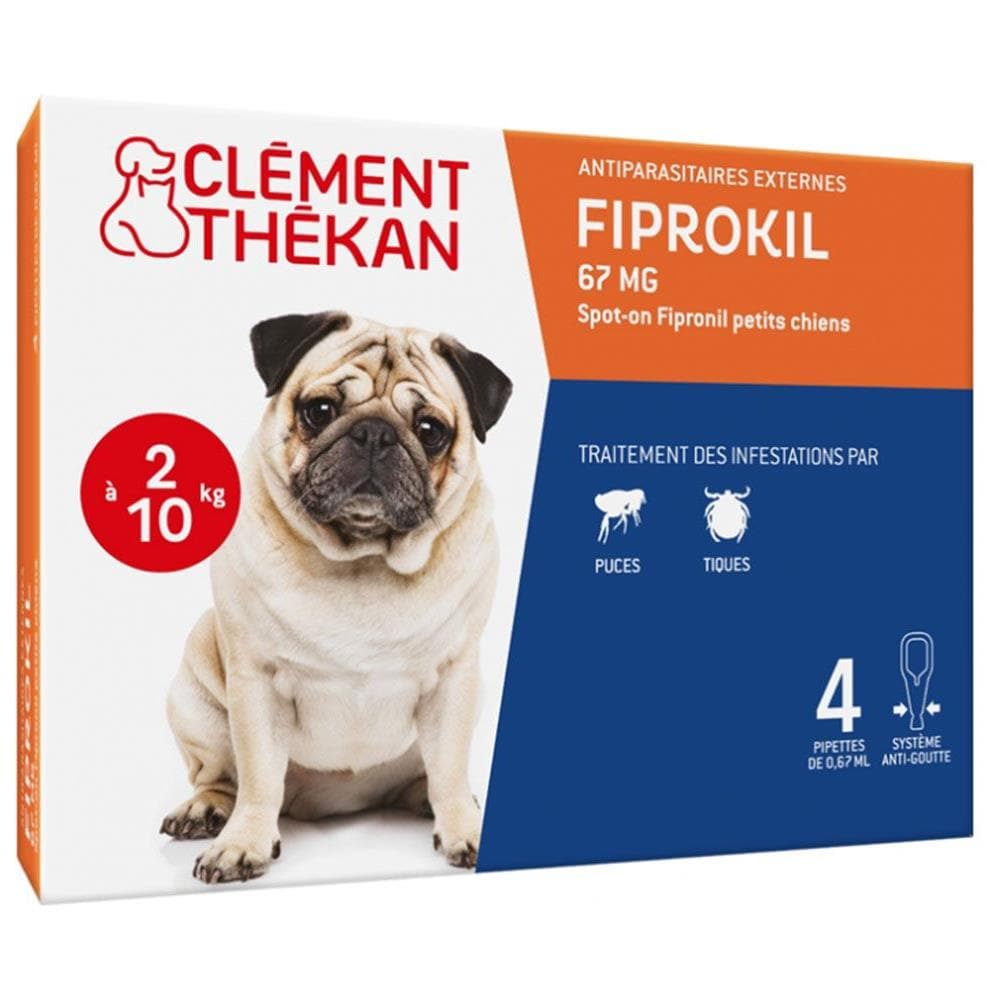 Fiprokil Antipulci Antizecche Cane 2-10kg 0,67ml X 4 Pipette - Foto 1