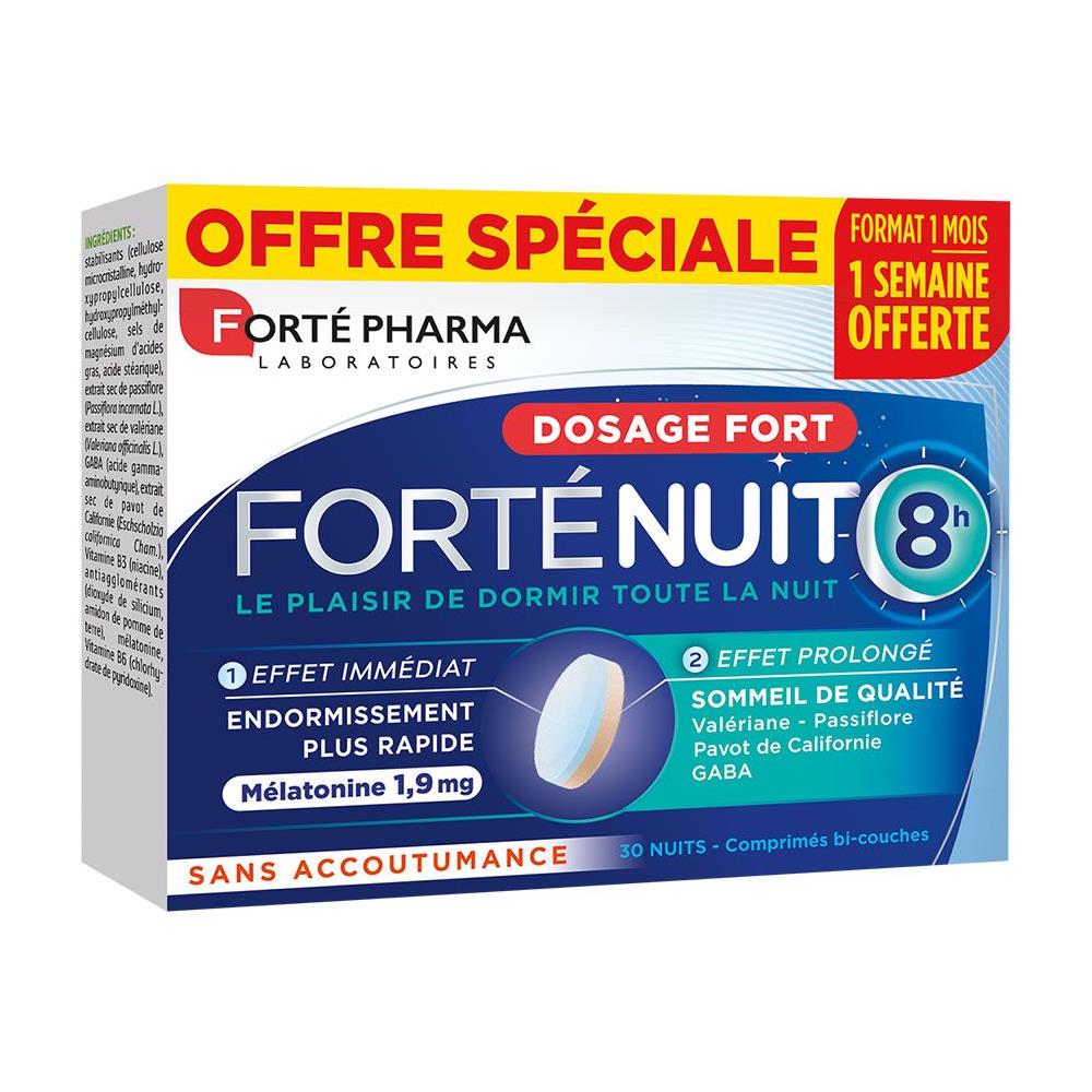 Sleep 8h Melatonina E Piante 30 Compresse Bi-strato Forté Night Addormentarsi Più Velocemente E Sonno Di Qualità - Foto 1